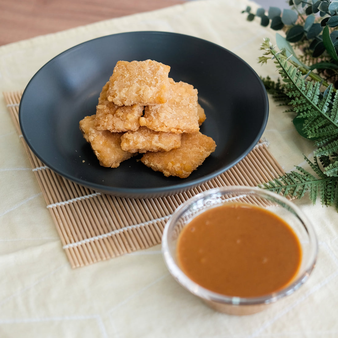 Tempeh Nuggets with Curry Sauce