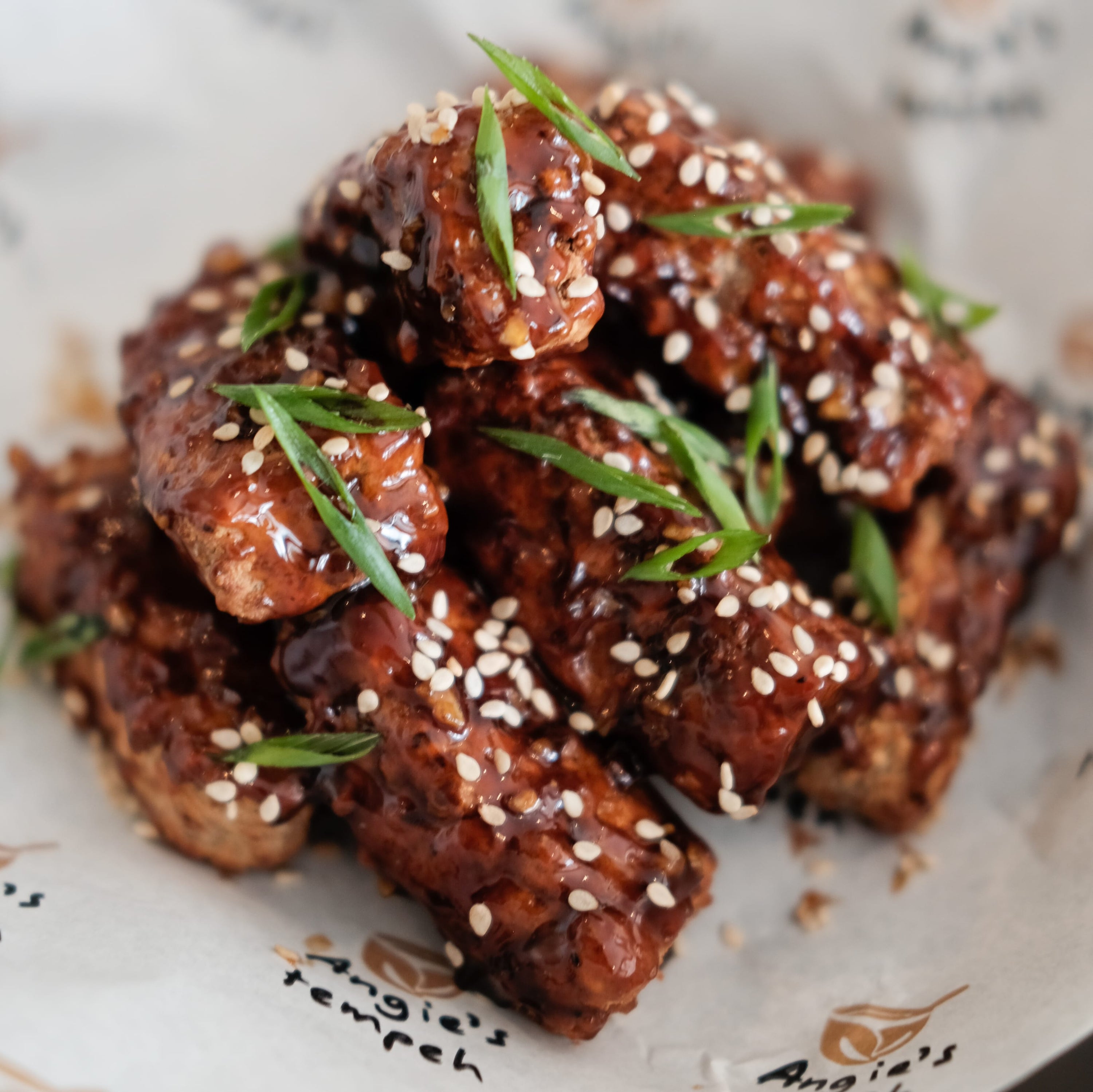 Korean Soy Garlic Fried Tempeh Angie's Tempeh