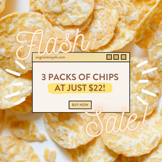 FLASH SALE: 3 Tempeh Chips for $22